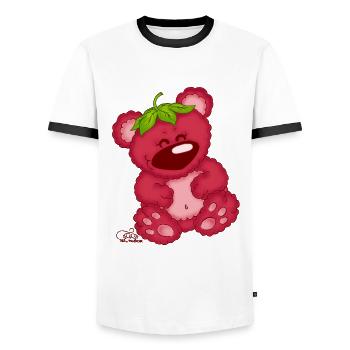 Himbärchen - Männer Kontrast-T-Shirt - Weiß/Schwarz - Vorne - AI Model Female 172 light (172cm) & AI Model Male 178 dark (178cm)