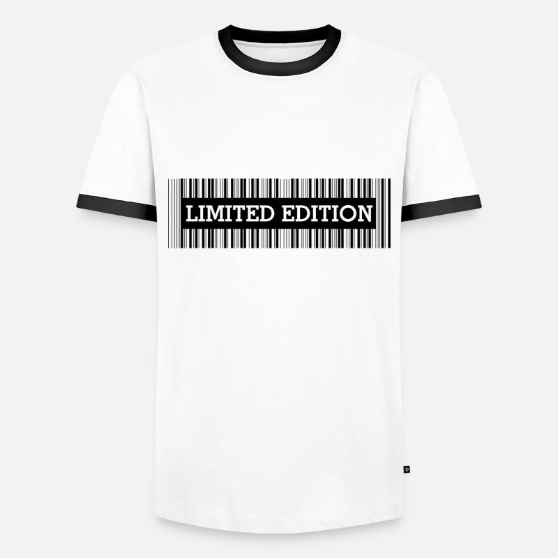LIMITED EDITION - BARCODE - SCANCODE - EINZELSTÜCK - Männer Kontrast-T-Shirt - Weiß/Schwarz