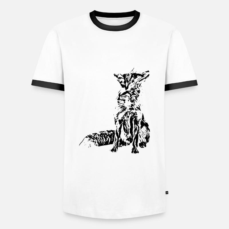 Fox - Men's Ringer Shirt - white/black
