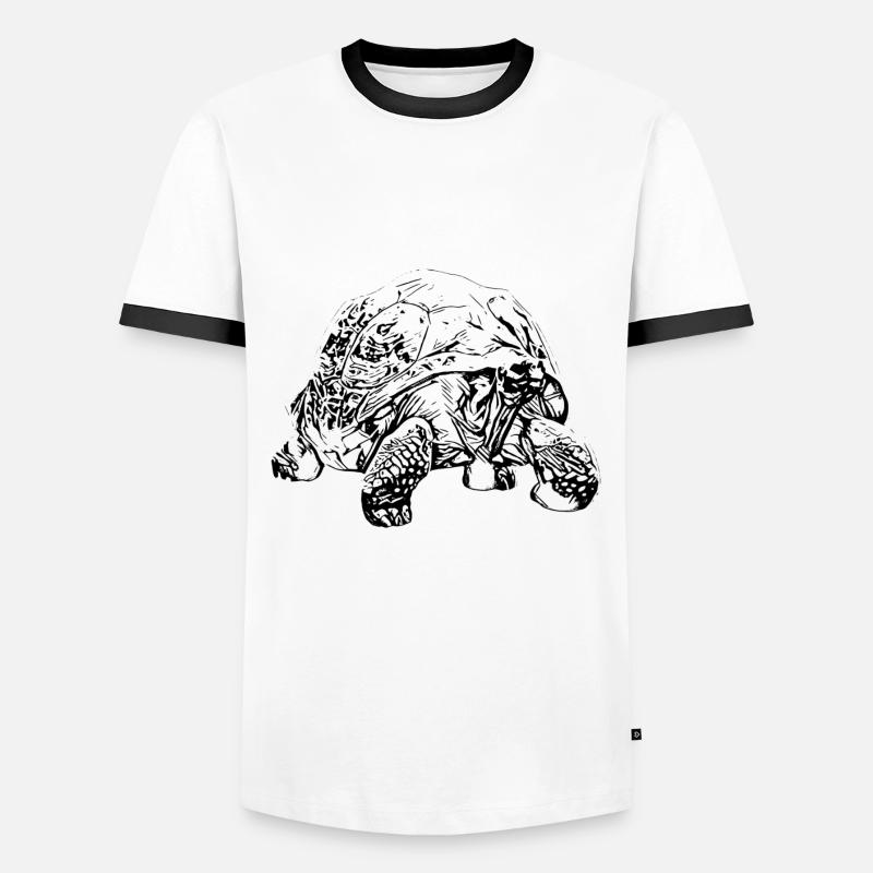 turtle - Men's Ringer Shirt - white/black
