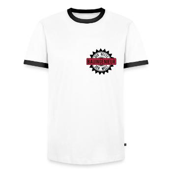 le meilleur 2c bauingeneur - T-shirt contrasté Homme - blanc/noir - Devant - AI Model Female 172 light (172cm) & AI Model Male 178 dark (178cm)