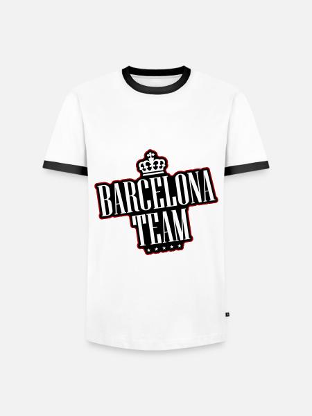 Barcelona Team - Men's Ringer Shirt - white/black