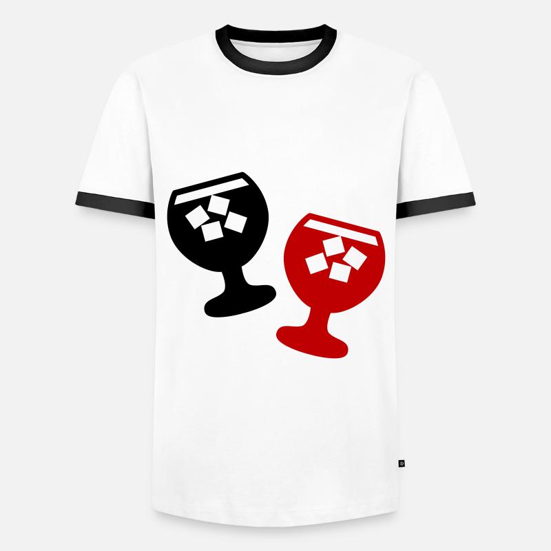Whiskey Icon - Men's Ringer Shirt - white/black