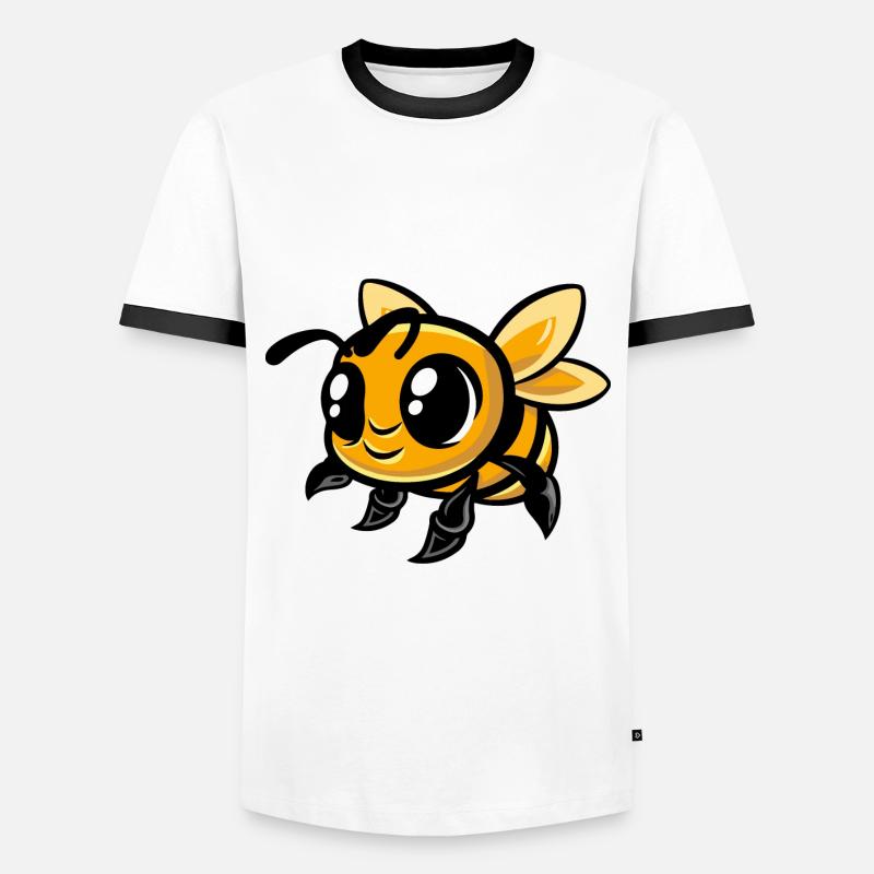 Bee Comic - Men's Ringer Shirt - white/black