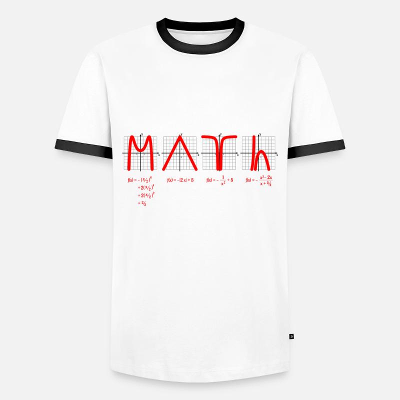 Math with Functions red - Männer Kontrast-T-Shirt - Weiß/Schwarz