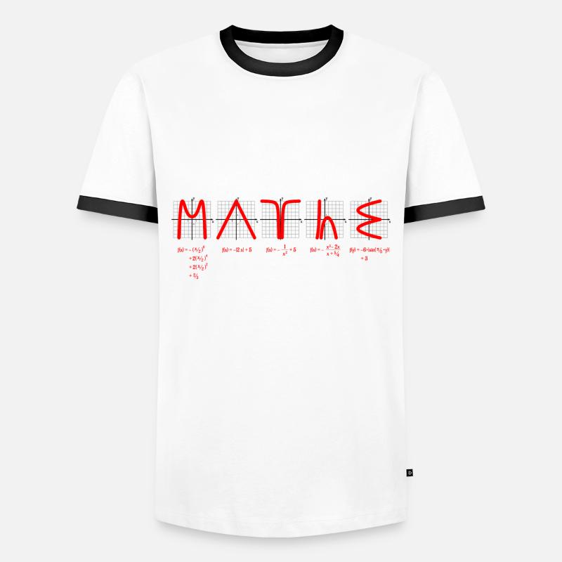 Math with functions red - Men's Ringer Shirt - white/black