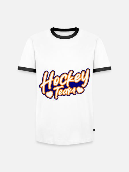 Hockey Team - Men's Ringer Shirt - white/black