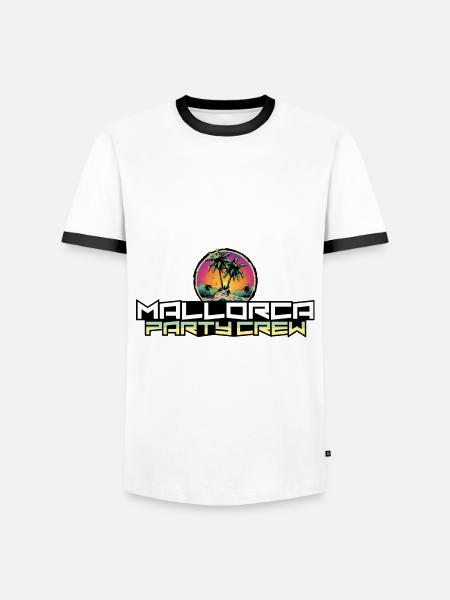 Mallorca Party Crew Holidays - Men's Ringer Shirt - white/black