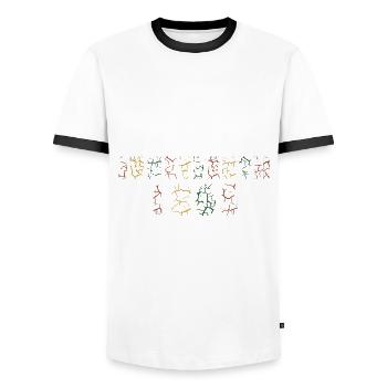 Juneteenth Black History Day Pride Gift - Men's Ringer Shirt - white/black - Front - AI Model Female 172 light (172cm) & AI Model Male 178 dark (178cm)