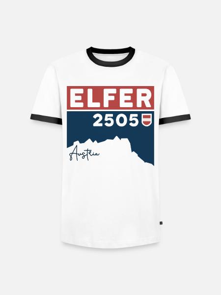 Elfer Berg Elferspitze Hike Normalweg Tirol - Kontrast-T-shirt herr - vit/svart