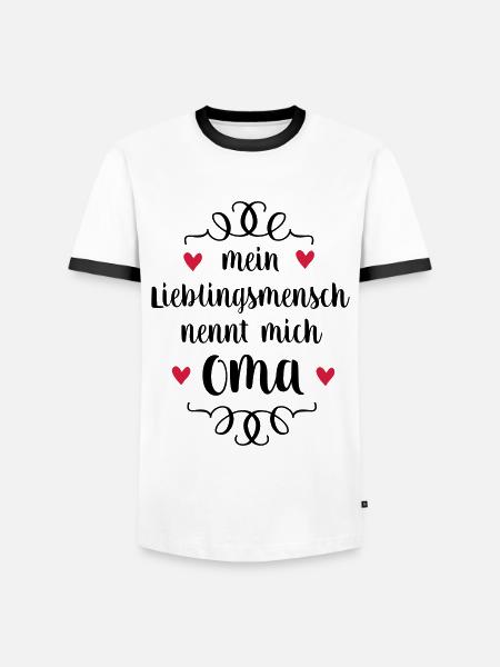 Oma - Männer Kontrast-T-Shirt - Weiß/Schwarz