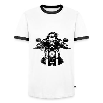 30. Geburtstag Plein régime depuis 08/1994 - T-shirt contrasté Homme - blanc/noir - Devant - AI Model Female 172 light (172cm) & AI Model Male 178 dark (178cm)