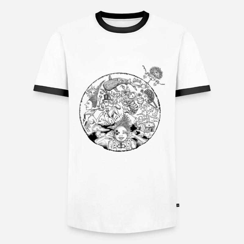 HGL - Men's Ringer Shirt - white/black