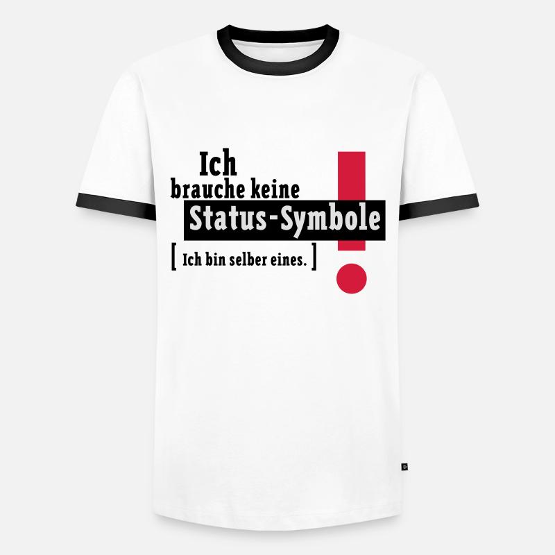 Status symbol - Men's Ringer Shirt - white/black