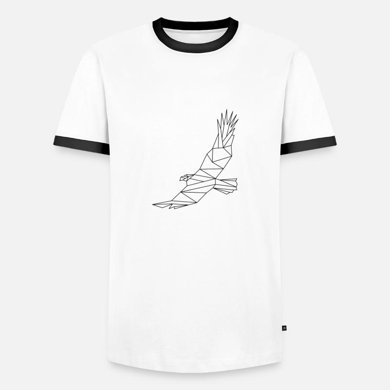 eagle - Men's Ringer Shirt - white/black