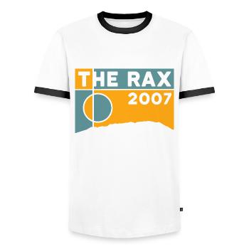 Rax Circular Hike Heukuppe Ascent Souvenir - Men's Ringer Shirt - white/black - Front - AI Model Female 172 light (172cm) & AI Model Male 178 dark (178cm)