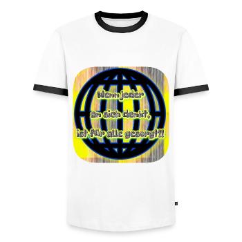 Wenn jeder... - Club WoW - Männer Kontrast-T-Shirt - Weiß/Schwarz - Vorne - AI Model Female 172 light (172cm) & AI Model Male 178 dark (178cm)