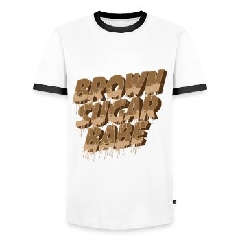 Juneteenth Black History Day Pride Gift - Men's Ringer Shirt - white/black - Front - AI Model Female 172 light (172cm) & AI Model Male 178 dark (178cm)
