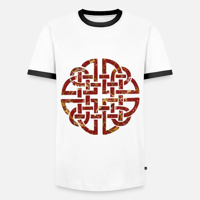 Celtic knot 8 e 232 - Men's Ringer Shirt - white/black