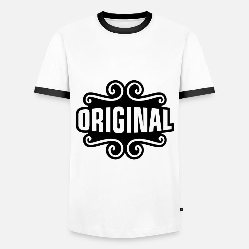 Original saying - Men's Ringer Shirt - white/black