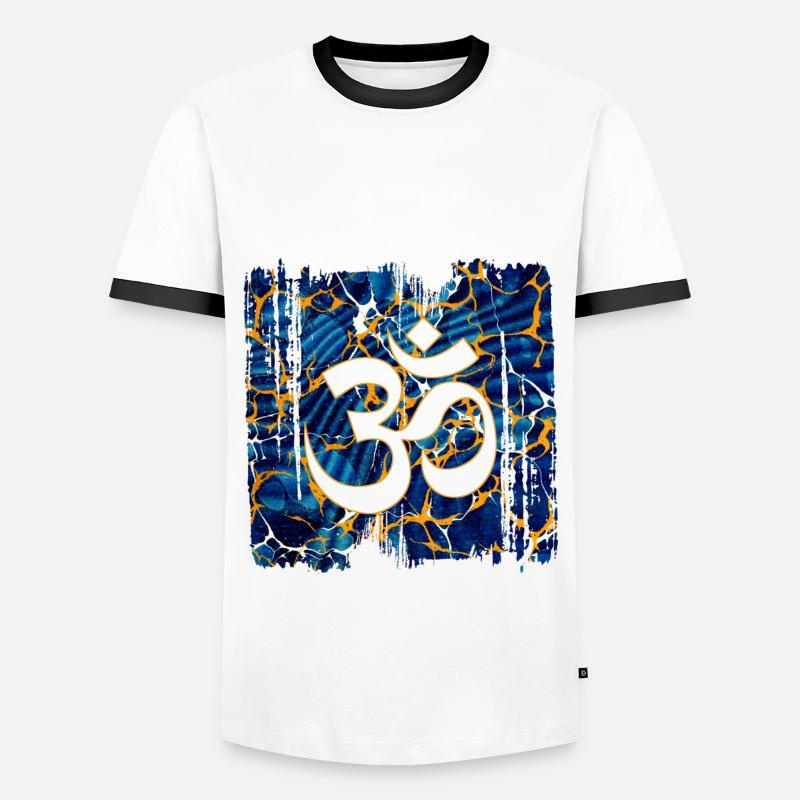 om e 16 - Männer Kontrast-T-Shirt - Weiß/Schwarz