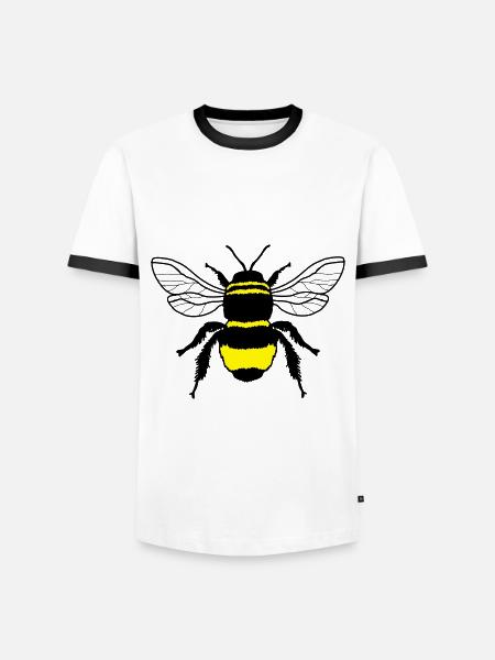 Bee - Men's Ringer Shirt - white/black