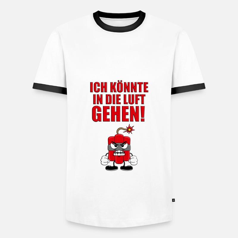 DYNAMIT - TNT - SPRENGSTOFF - DYNAMITE - Männer Kontrast-T-Shirt - Weiß/Schwarz