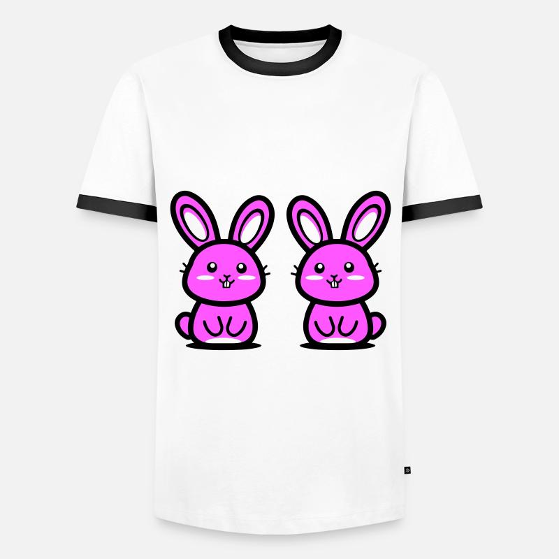 Easter Bunny Easter - Men's Ringer Shirt - white/black