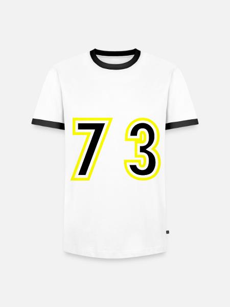 73 Number College - Men's Ringer Shirt - white/black
