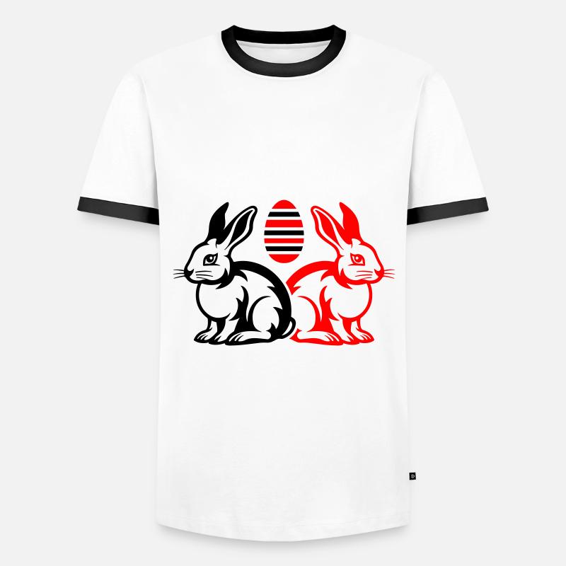 Easter Bunny Easter - Men's Ringer Shirt - white/black