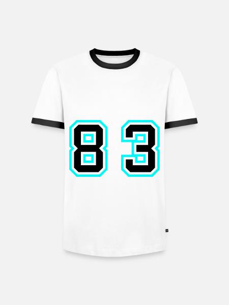 83 Symbole numérique - T-shirt contrasté Homme - blanc/noir