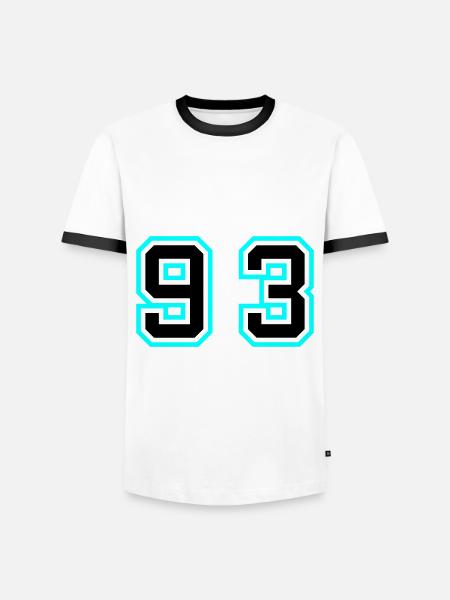 93 Number Symbol - Men's Ringer Shirt - white/black