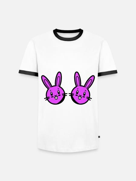 Easter Bunny Easter - Men's Ringer Shirt - white/black