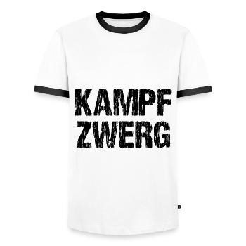 Kampf Zwerg - Männer Kontrast-T-Shirt - Weiß/Schwarz - Vorne - AI Model Female 172 light (172cm) & AI Model Male 178 dark (178cm)