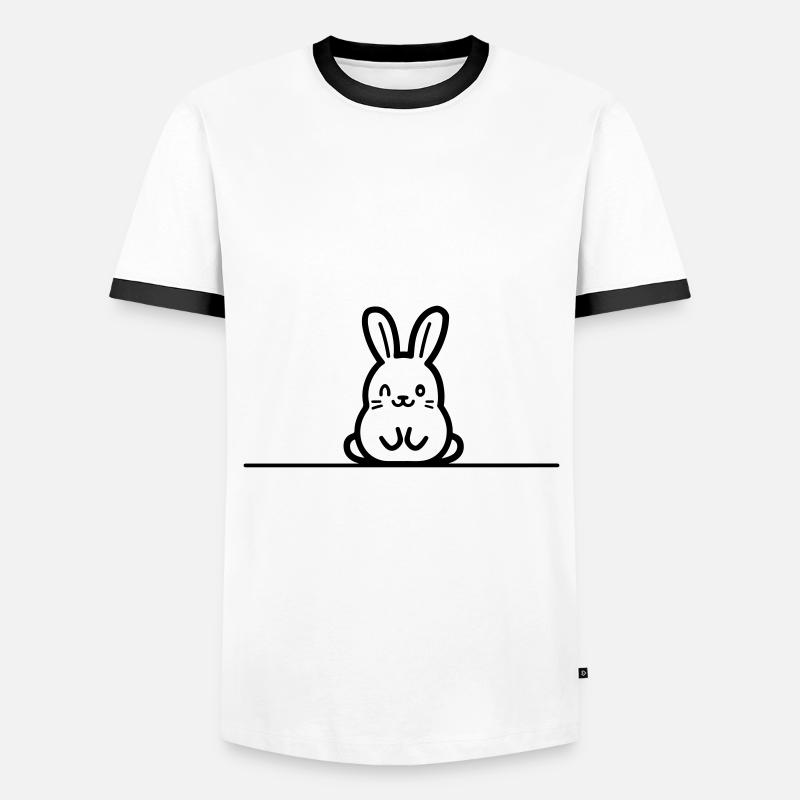 Bunny Easter - Men's Ringer Shirt - white/black