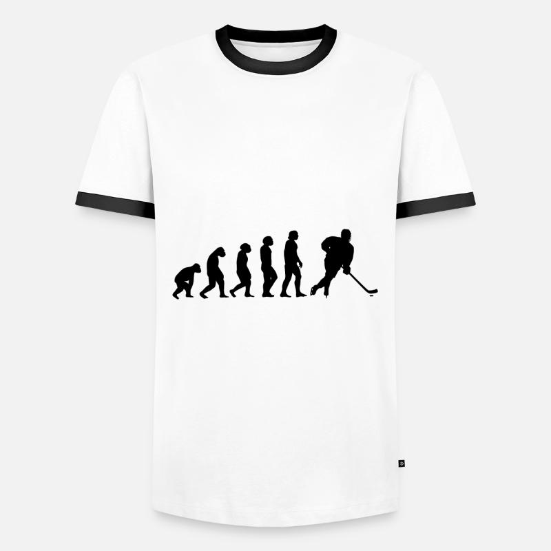 Ice Hockey Evolution II - Men's Ringer Shirt - white/black