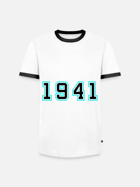 1941 Year Birthday - Men's Ringer Shirt - white/black