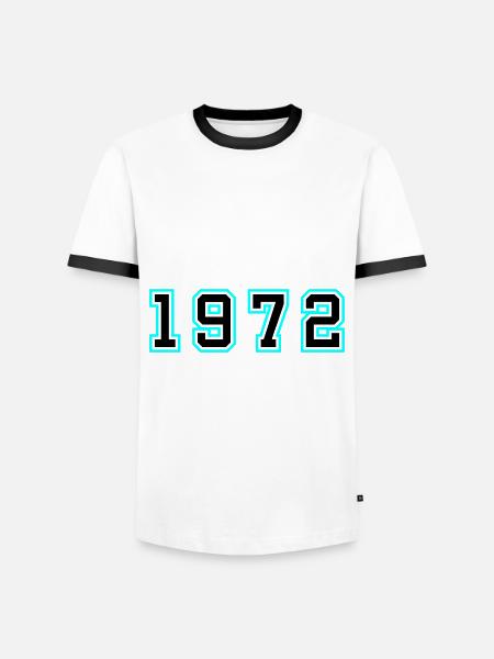 1972 Year Birthday - Men's Ringer Shirt - white/black