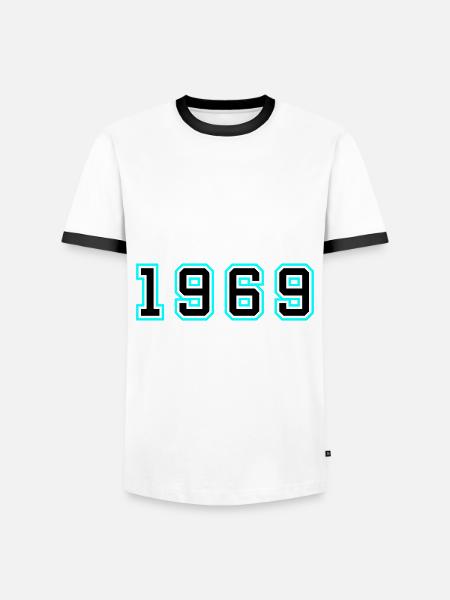 1969 Year Birthday - Men's Ringer Shirt - white/black