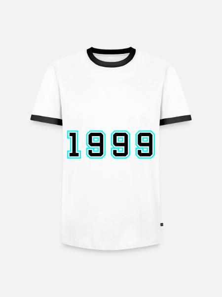 1999 Year Birthday - Men's Ringer Shirt - white/black