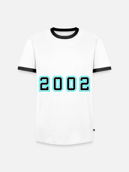 2002 Year Birthday - Men's Ringer Shirt - white/black