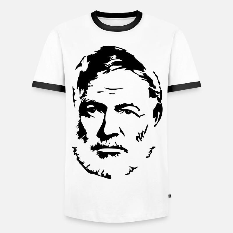 Hemingway - Men's Ringer Shirt - white/black