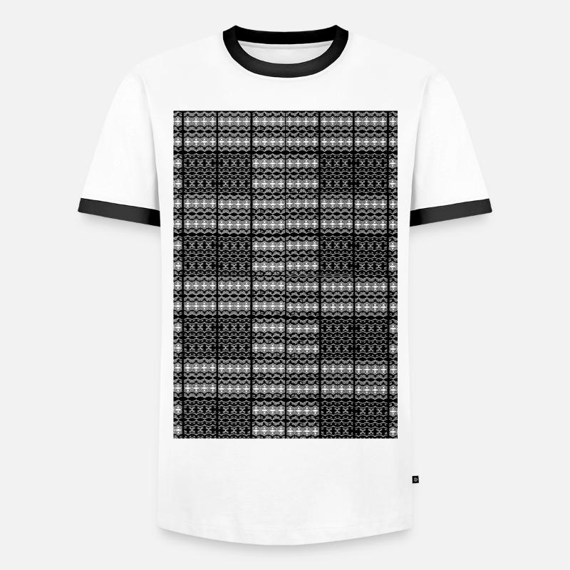 Uni-einzigartig - Männer Kontrast-T-Shirt - Weiß/Schwarz