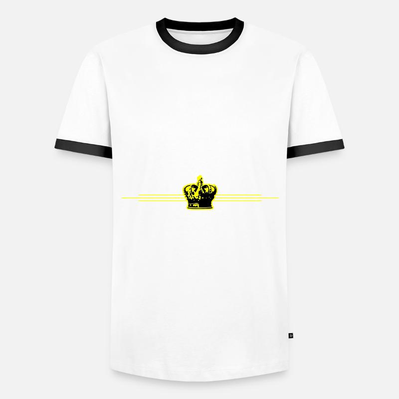 Krone Line - Men's Ringer Shirt - white/black