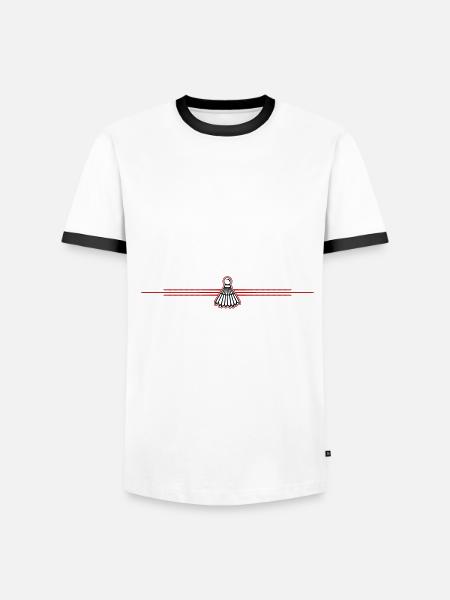 Badminton Line - Men's Ringer Shirt - white/black