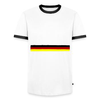 Germany Colors Symbol - Men's Ringer Shirt - white/black - Front - AI Model Female 172 light (172cm) & AI Model Male 178 dark (178cm)