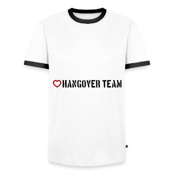 Hangover Team Heart - Men's Ringer Shirt - white/black - Front - AI Model Female 172 light (172cm) & AI Model Male 178 dark (178cm)