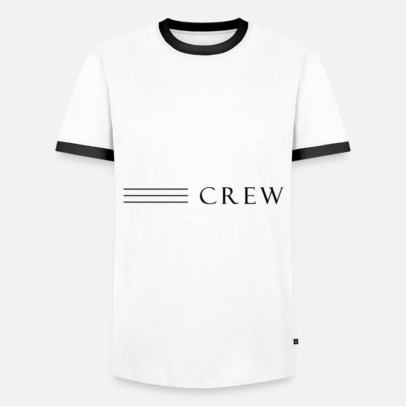 Conception de l’équipage - T-shirt contrasté Homme - blanc/noir