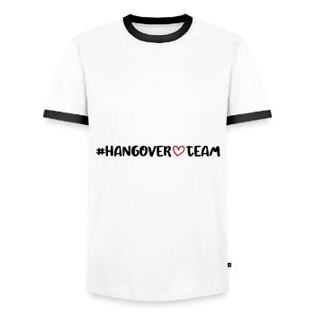 Hangover Team Heart - Men's Ringer Shirt - white/black - Front - AI Model Female 172 light (172cm) & AI Model Male 178 dark (178cm)
