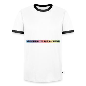 Lloret De Mar Crew - T-shirt contrasté Homme - blanc/noir - Devant - AI Model Female 172 light (172cm) & AI Model Male 178 dark (178cm)
